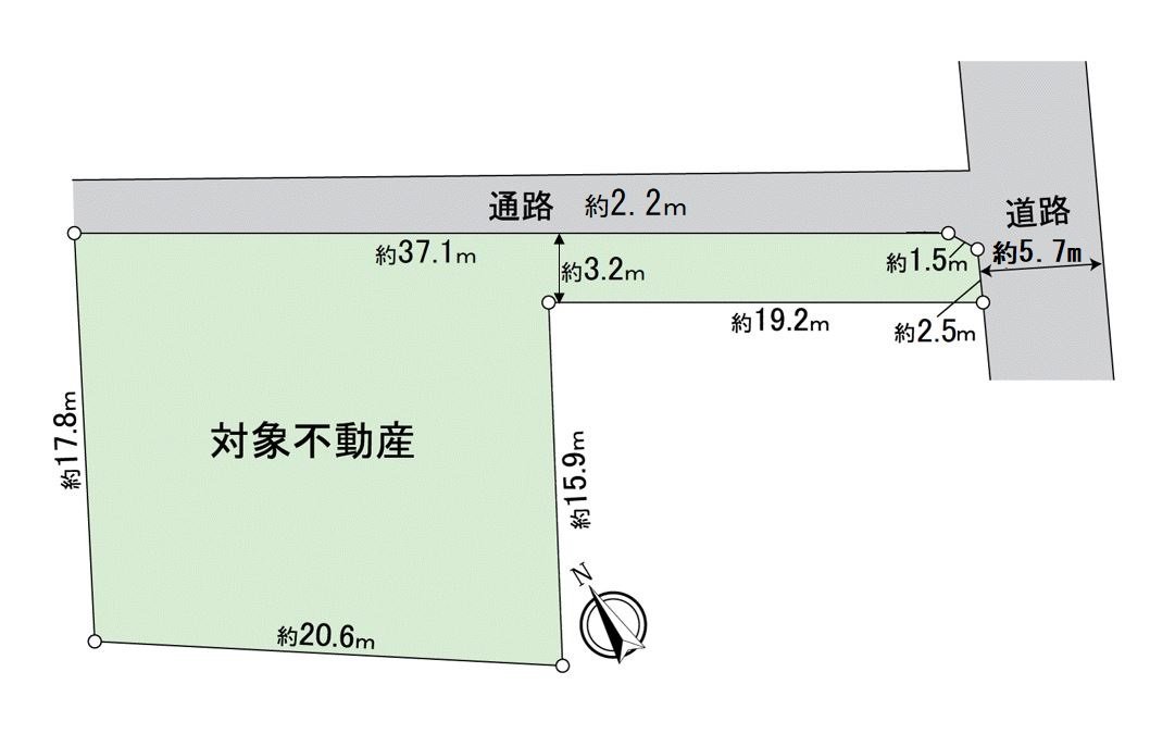 [地形图]土地面积441.47平米(约133.54坪)的土地。