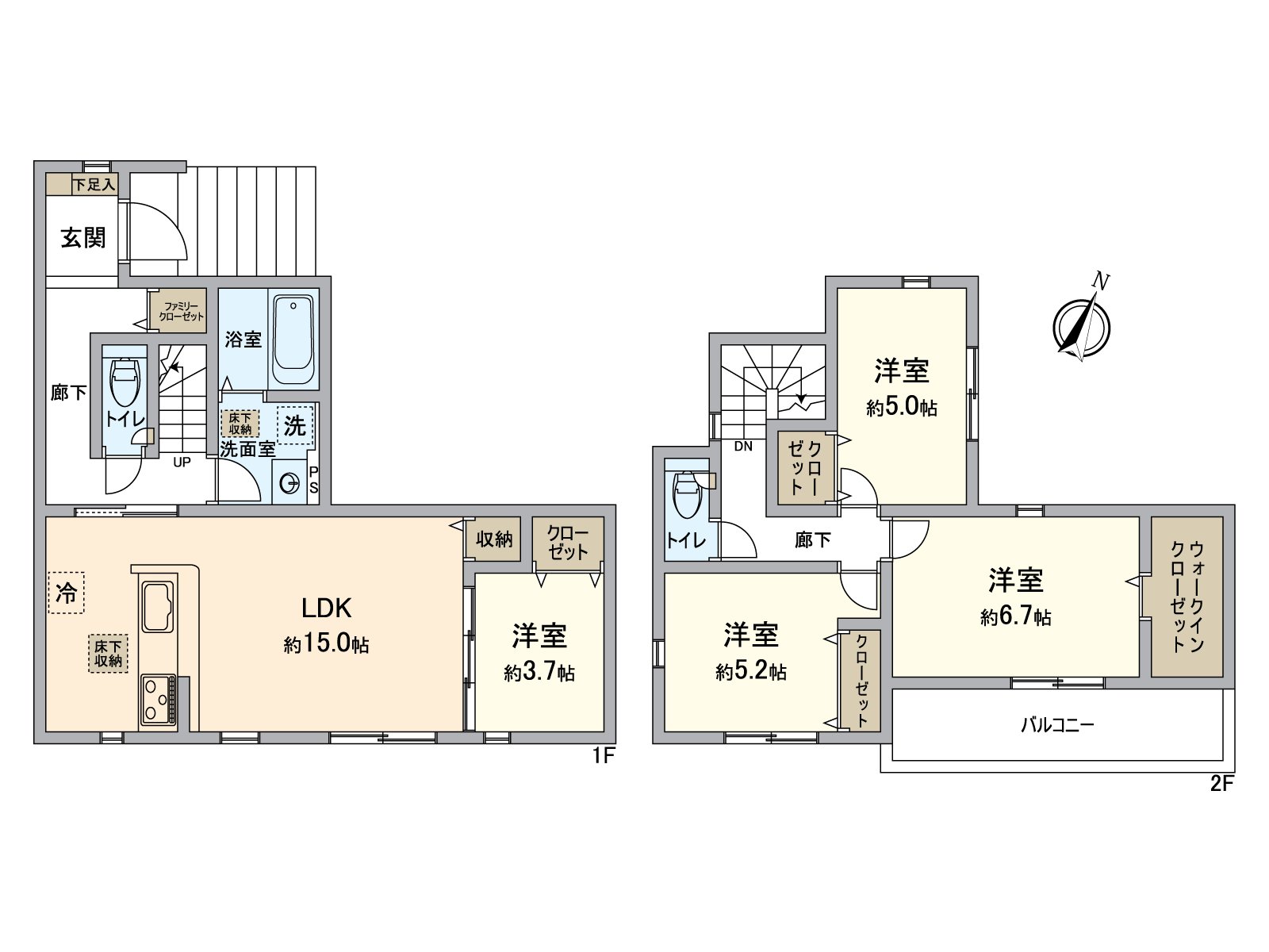 [floor plan] The walk-in closet which I can fully store the clothes of the family in includes it.