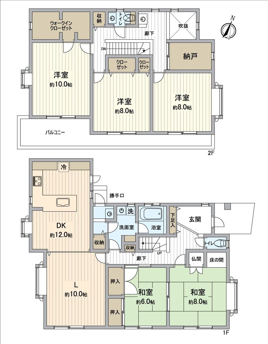 [平面圖/5SLDK]土地面積：200.08平方公尺(約60.52坪)，建築面積：171.77平方公尺(約51.96坪)