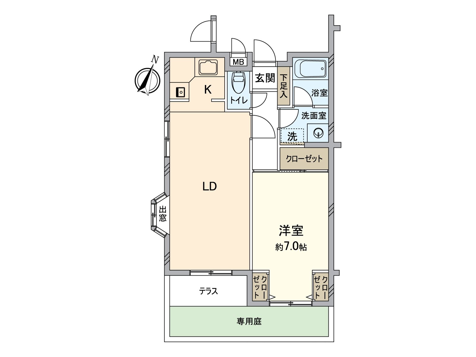 是表示全体房源的版面设计的房型图。对流迹线以及采光具有参考作用。
