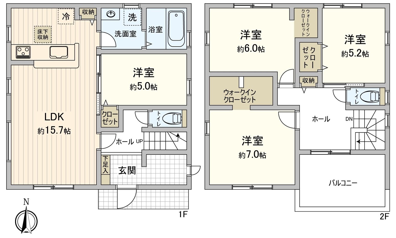 [平面圖]用地面積：136.93平方公尺(約41.42坪)建築面積：101.03平方公尺(約30.56)4LDK