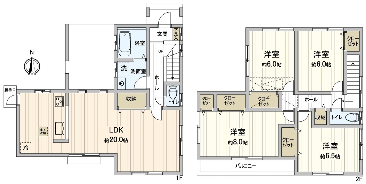 [floor plan] Plottage: 137.28 square meters (about 41.52 tsubo) of total floor area: 109.30 square meters (about 33.06 tsubo) of 4LDK