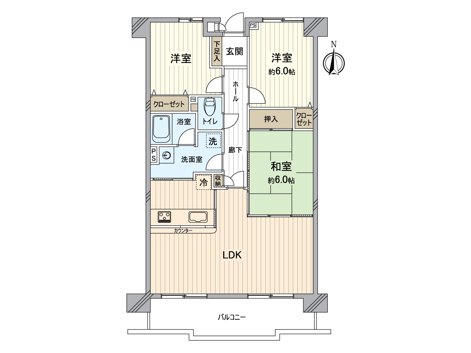 It is a 5-minute walk to Subway Meijo Line ･ Kamiiida Line "Heiandori" Station. A supermarket, a convenience store are locations within the range of a 5-minute walk