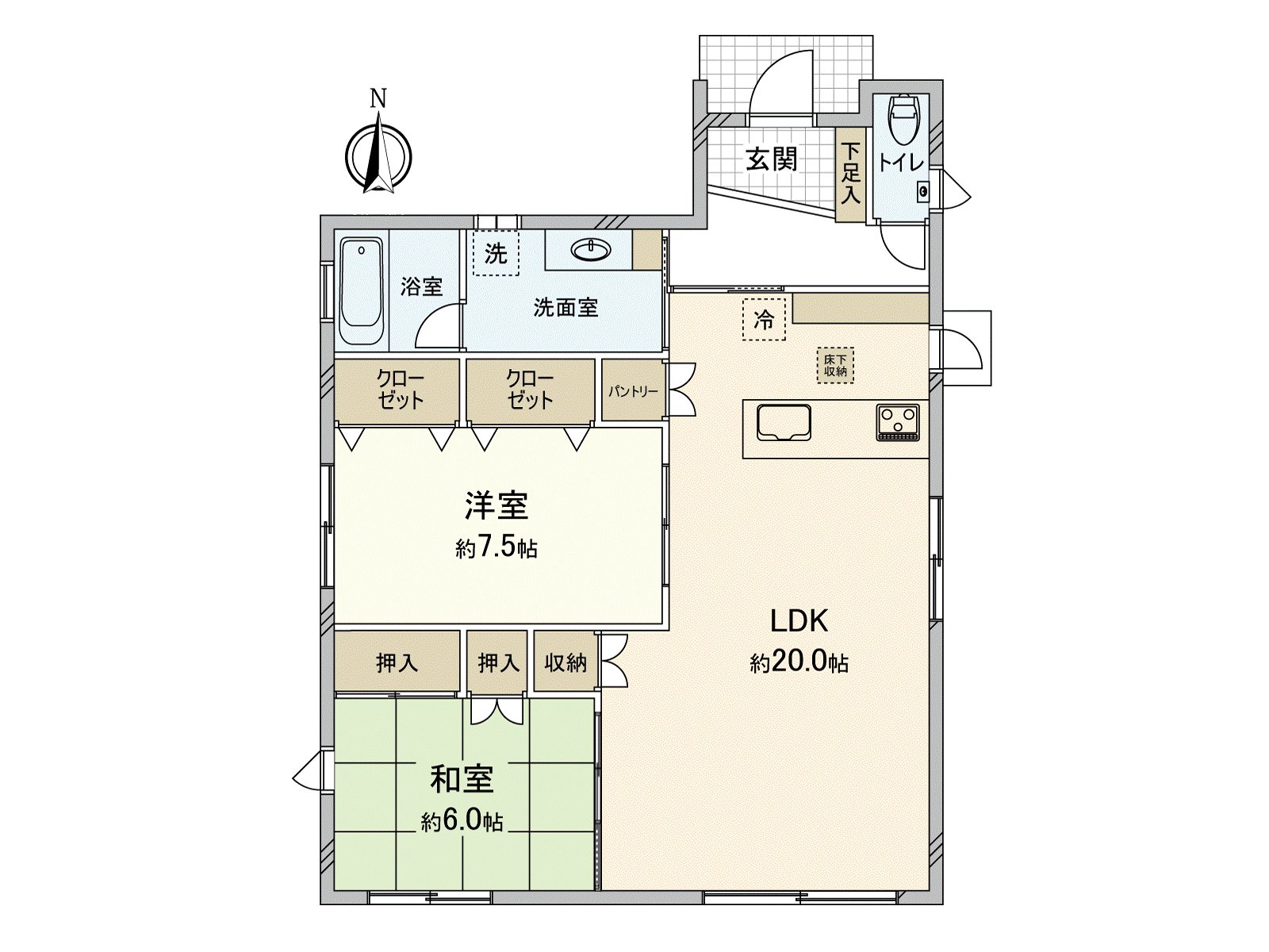 LDK舒适地是20张塌塌米！家务在IH×节能热水器轻松。是便利的全部电化住宅。