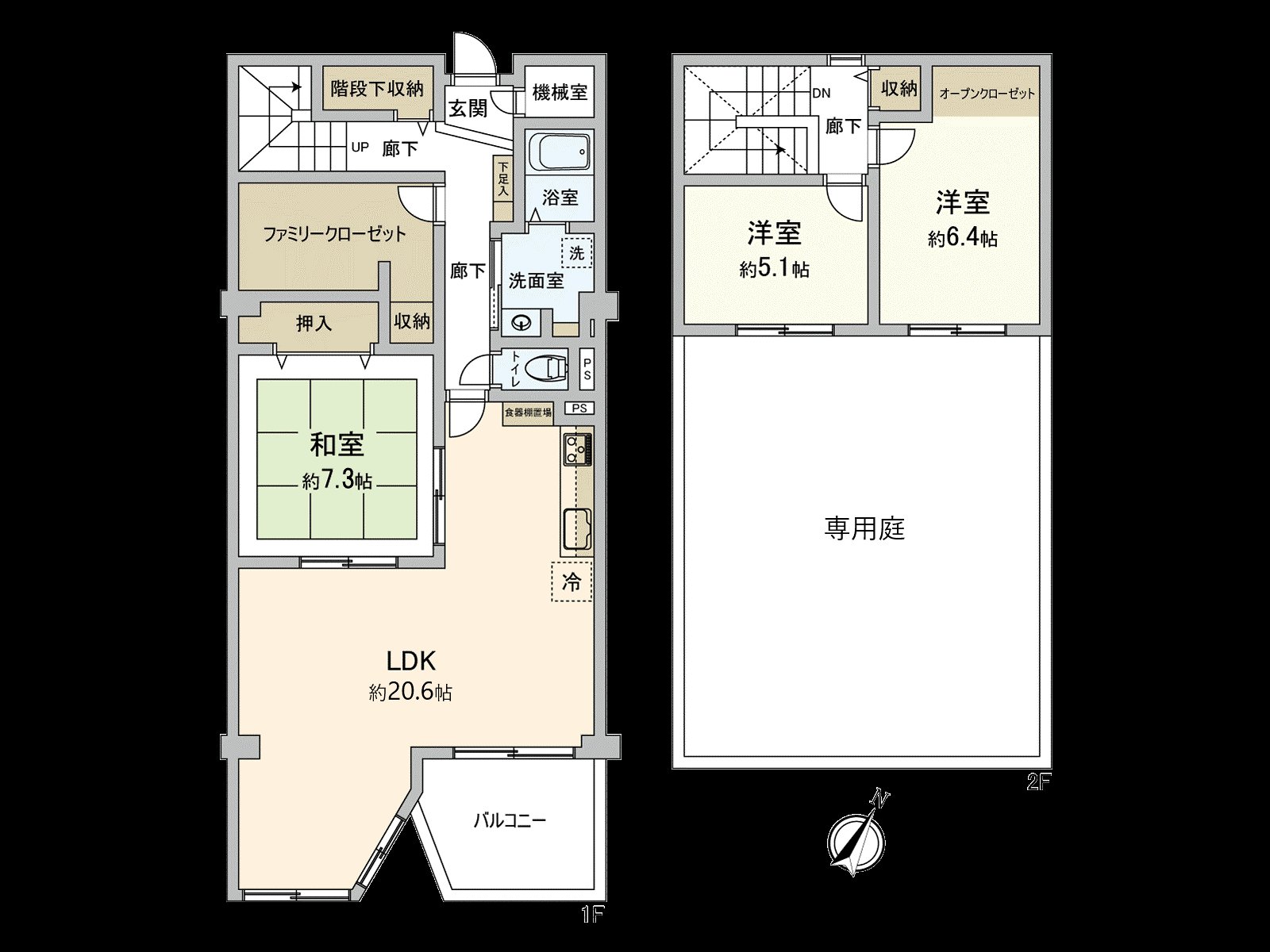 It is the room of the Maisonette Type of 106.97 square meters of exclusive area.
