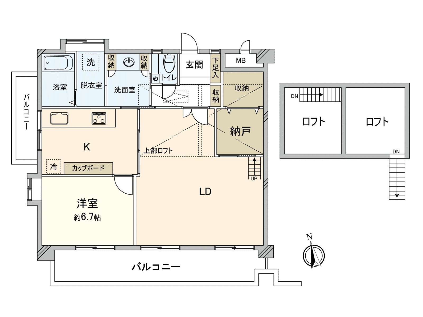 因为是1SLDK所以根据生活方式可以灵活使用供LDK和工作区以及来客使用的房间！