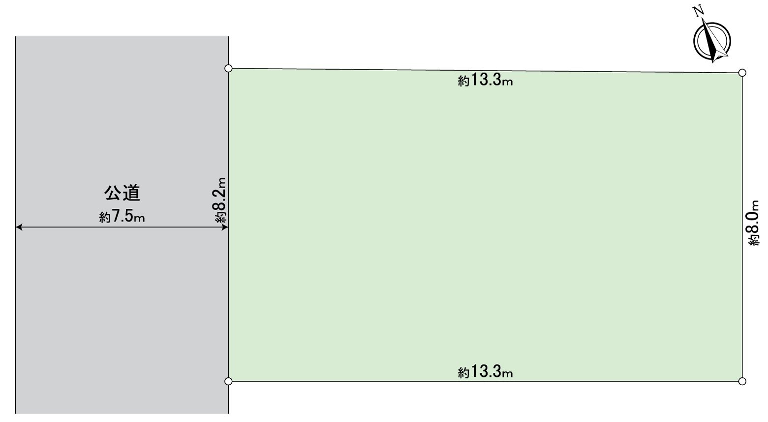 Land area: 106 square meters (about 32.06 tsubo)