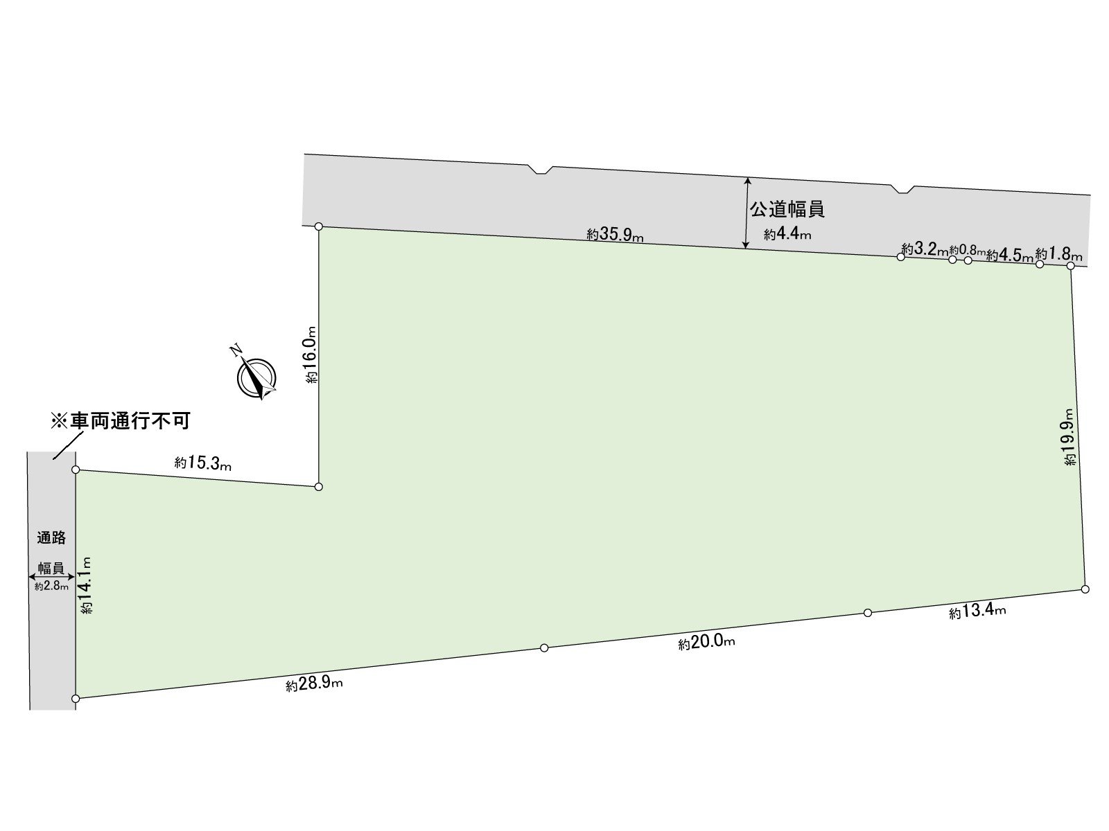 [地形圖]土地面積1291.00平方公尺(約390.52坪)。因為沒有所以能在喜歡的House廠商、建築公司建造建築條件。