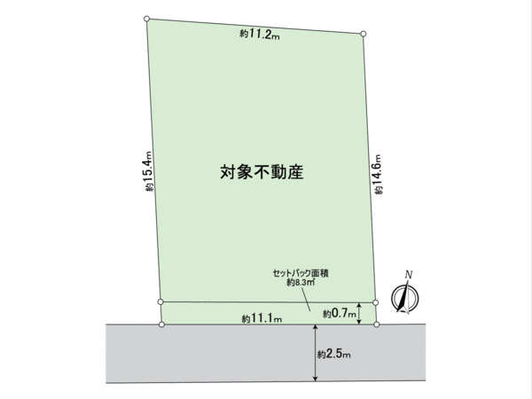[地形圖]更地交付的整形地。沒有建築條件。能在喜歡的House廠商討論。