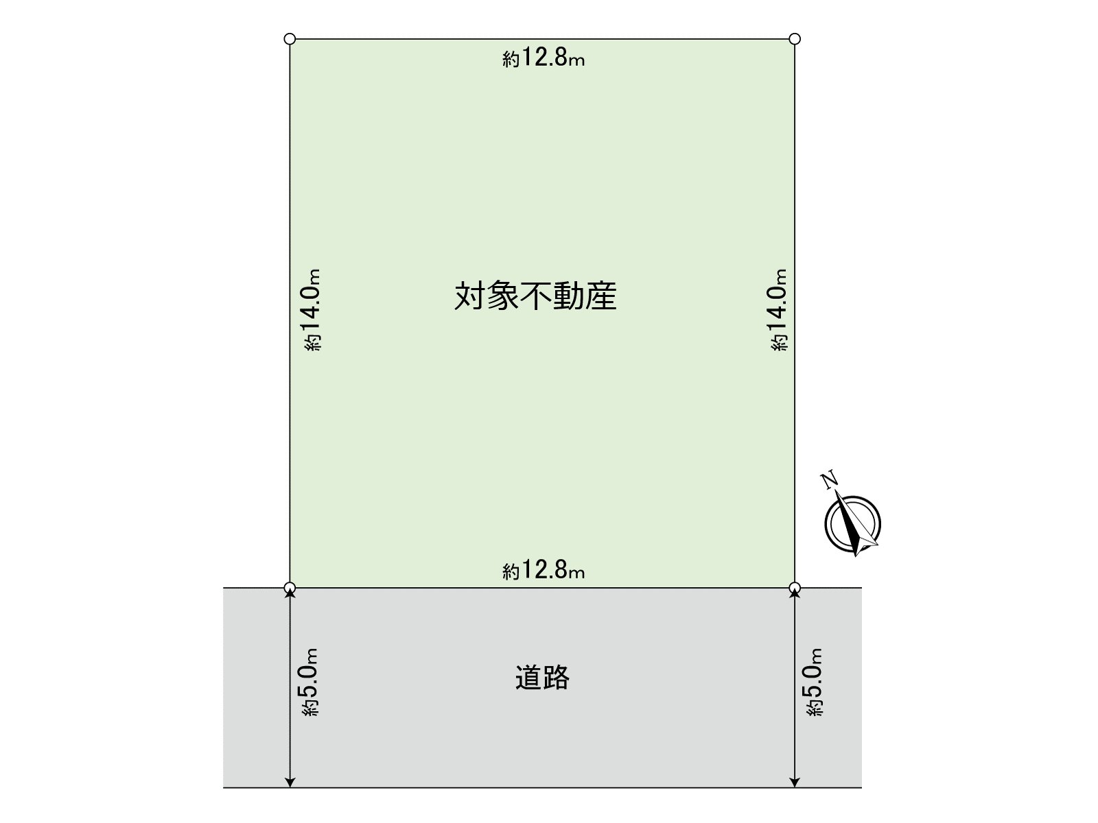 [區劃圖]在寬敞的53.74坪的整形地解體更地交付。建築計劃容易創立的位置