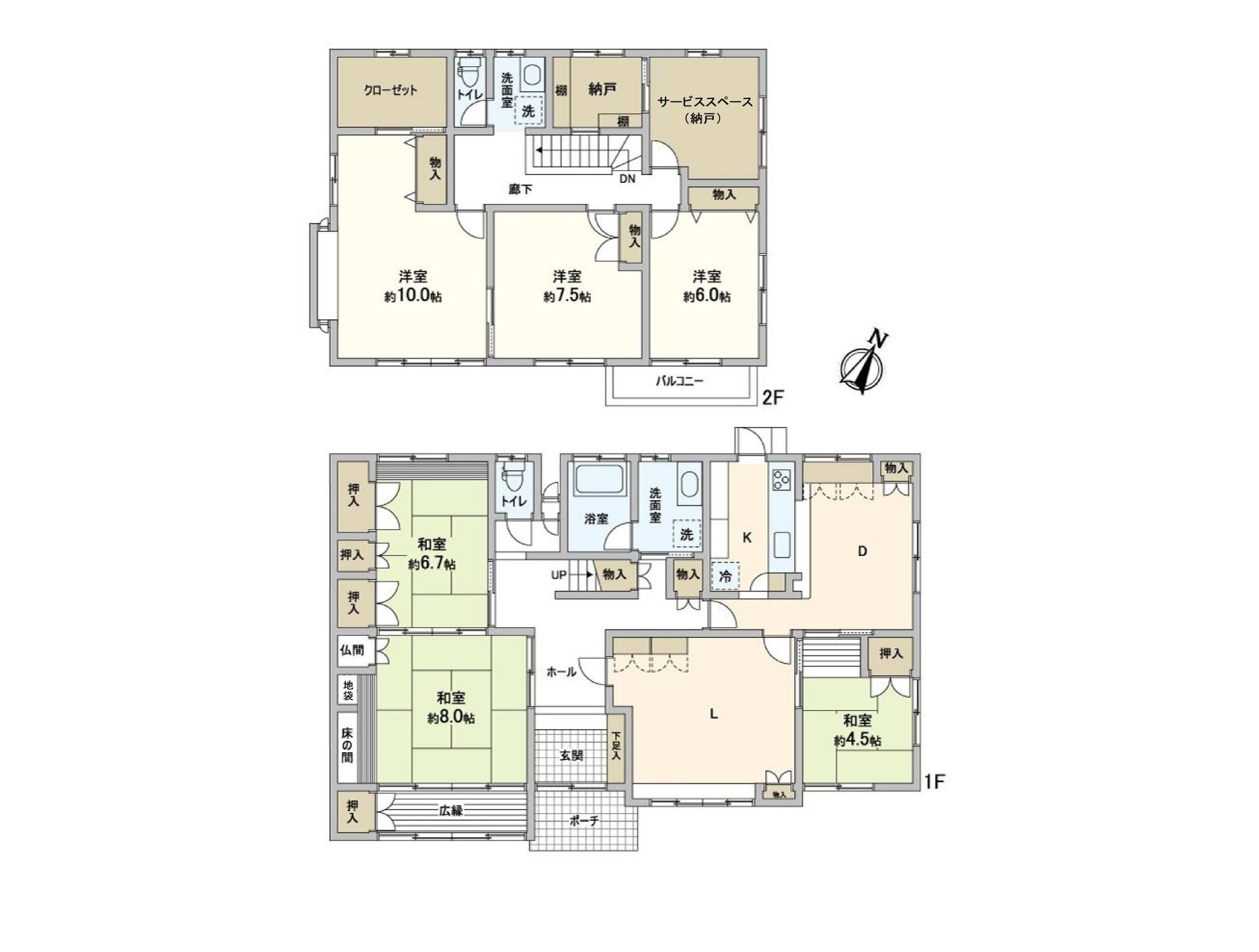 [floor plan] Plan of full 6SLDK. With the storage space richness including a closet and the storeroom, I can feel fine anytime in a room.
