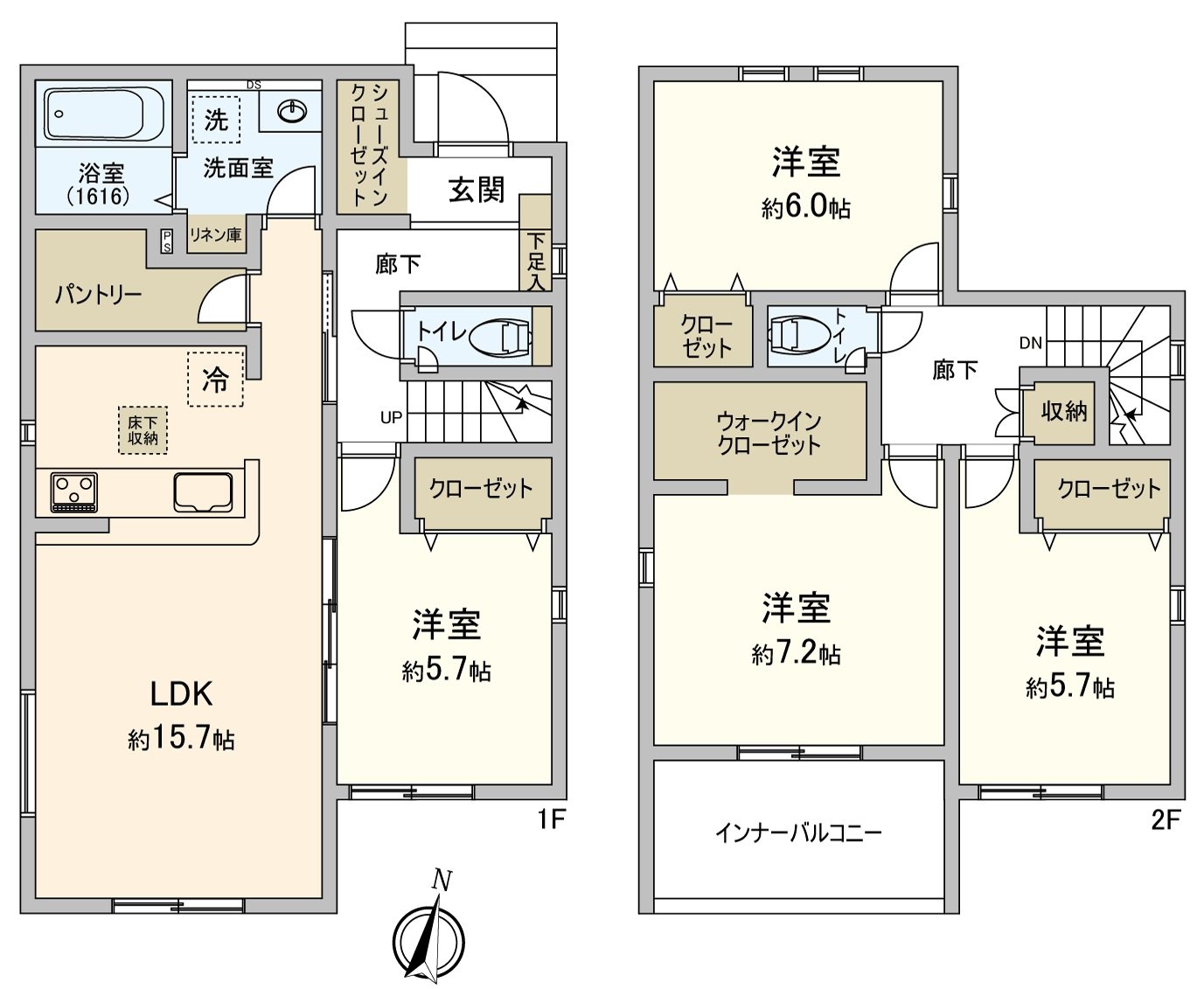 [房型图]用地面积：164.31平米(约49.70坪)建筑面积：110.96平米(约33.56坪)4LDK