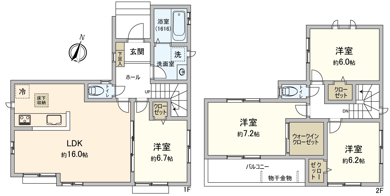 Floor plan plottage: 126.00 square meters of total floor area: Two 95.66 square meters of each room Western-style room 4LDK parking space (it depends on a car model)