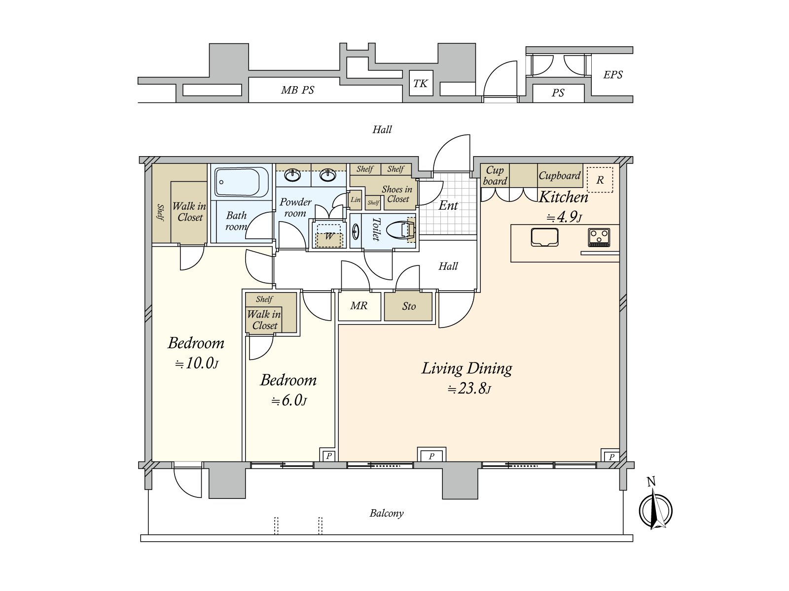 是容易把家具的配置用各居室整形换成的房型