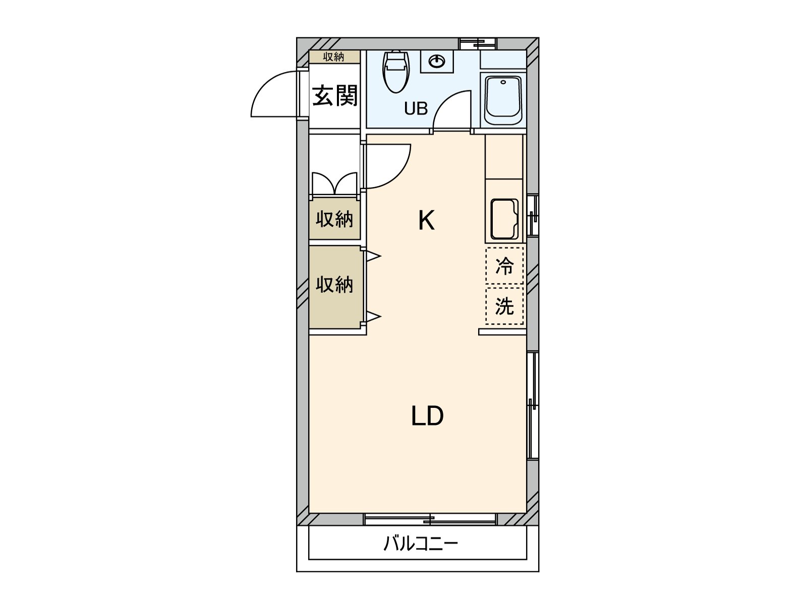 1R，私人使用面積：24.36平方公尺(約7.36坪)