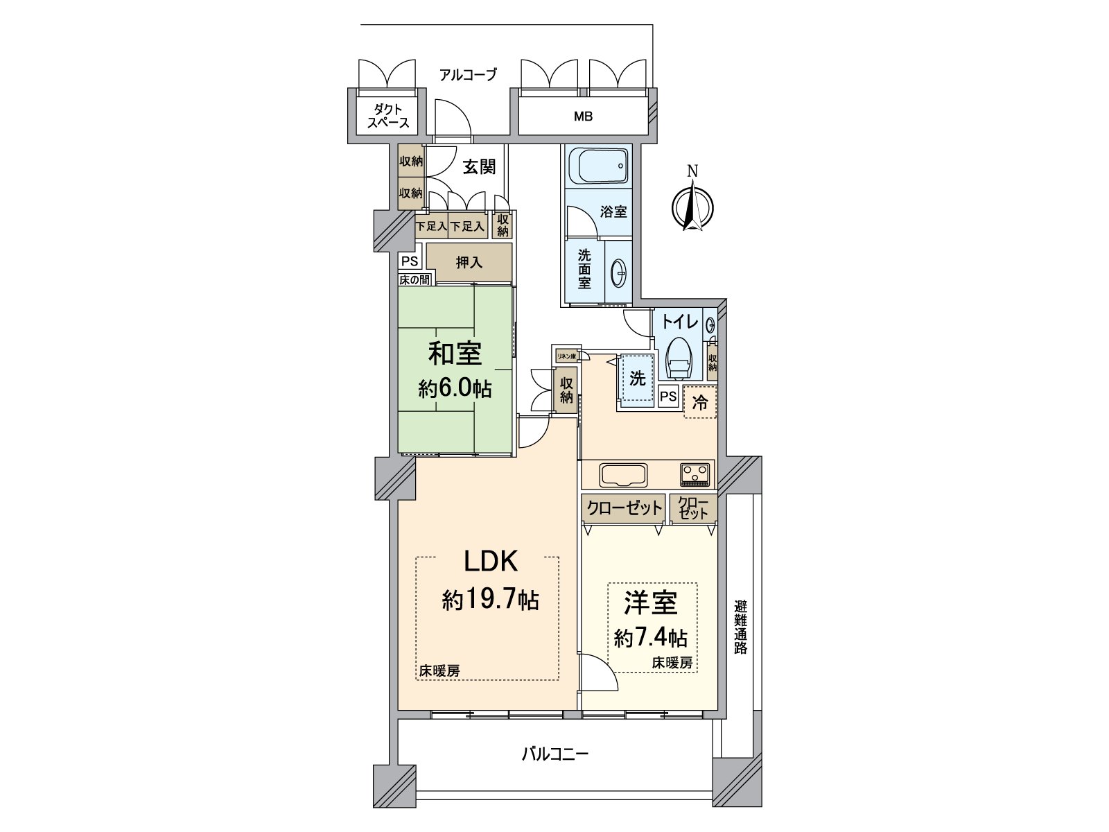家務流跡線是被想的容易使用的房型。