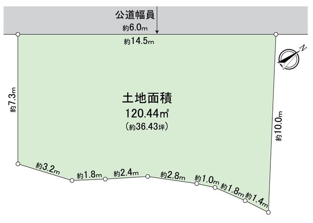 大津市横木二丁目9号地 区画図