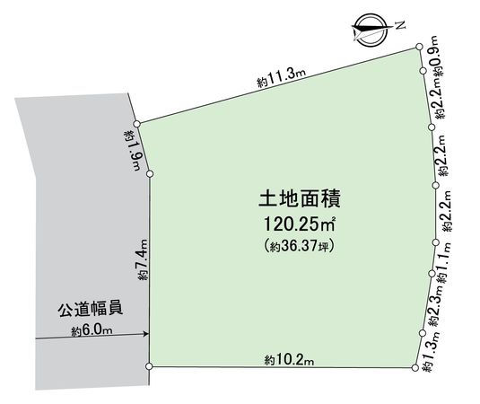 大津市横木二丁目13号地 区画図 大津市横木二丁目13号地 区画図
