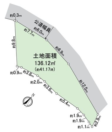 大津市横木二丁目15号地 区画図 大津市横木二丁目15号地 区画図