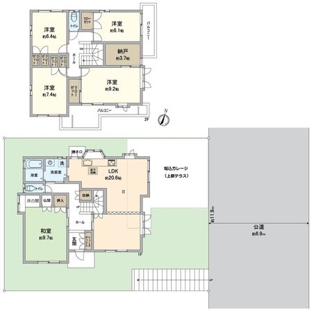大津市本宮二丁目 間取図(平面図) 大津市本宮二丁目 間取図(平面図)
