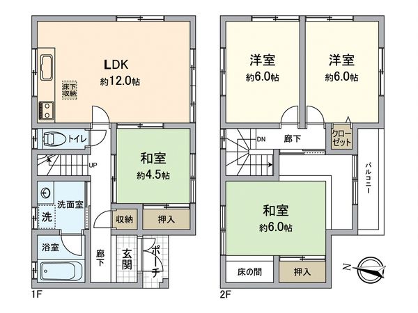 大津市大江6丁目 間取図(平面図) 大津市大江6丁目 間取図(平面図)