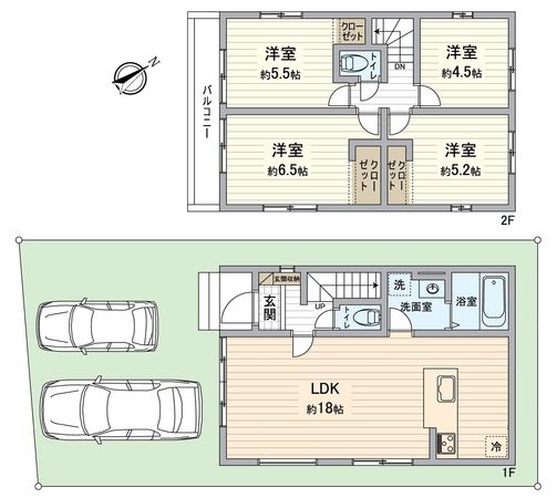 草津市平井6丁目1号地 間取図(平面図) 草津市平井6丁目1号地 間取図(平面図)