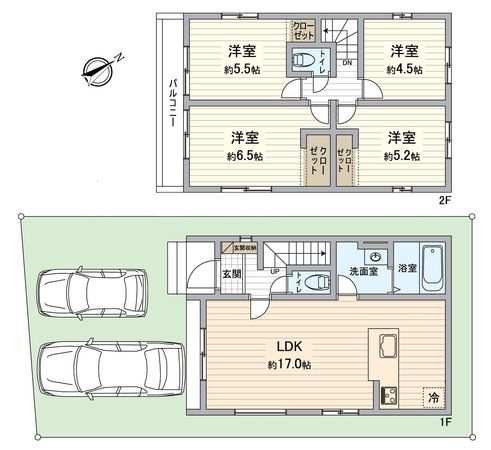 草津市平井6丁目2号地 間取図(平面図) 草津市平井6丁目2号地 間取図(平面図)