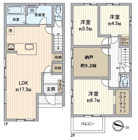 草津市新浜町2号地 間取図(平面図) 草津市新浜町2号地 間取図(平面図)