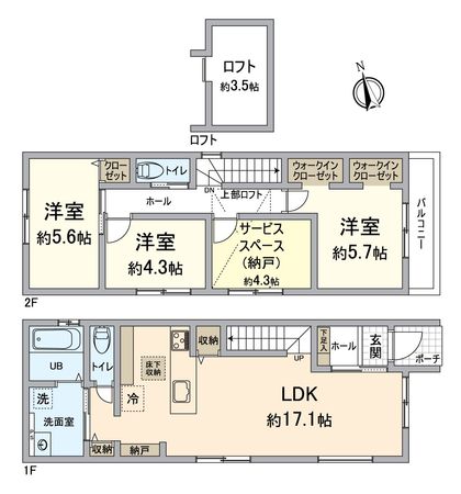 長等3丁目 1号棟 間取図(平面図) 長等3丁目 1号棟 間取図(平面図)