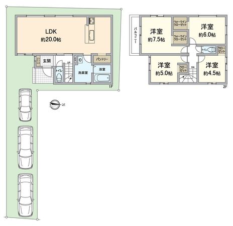 中央1丁目 間取図(平面図) 中央1丁目 間取図(平面図)