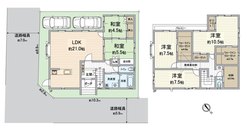 野洲市栄 間取図(平面図) 野洲市栄 間取図(平面図)