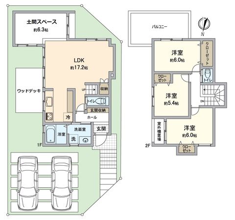 大平一丁目53号地 間取図(平面図) 間取図(平面図)