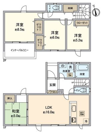 草津市下笠町2号地 間取図(平面図) 草津市下笠町2号地 間取図(平面図)