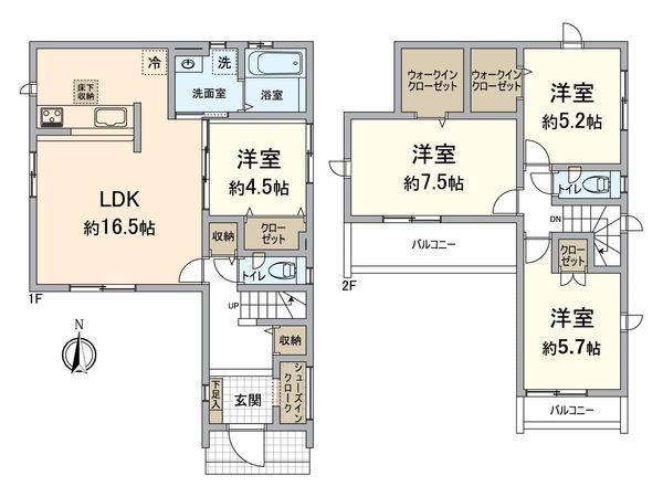 大津市唐崎4丁目 4号棟 間取図(平面図)