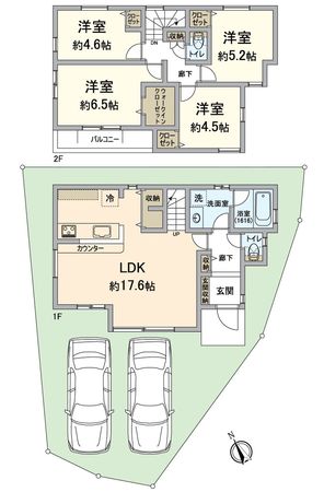 新浜町B号棟 間取図(平面図) 新浜町B号棟 間取図(平面図)