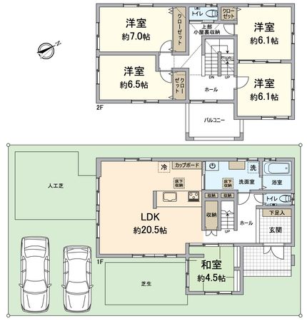 木川町1期6号地 間取図(平面図) 木川町1期6号地 間取図(平面図)