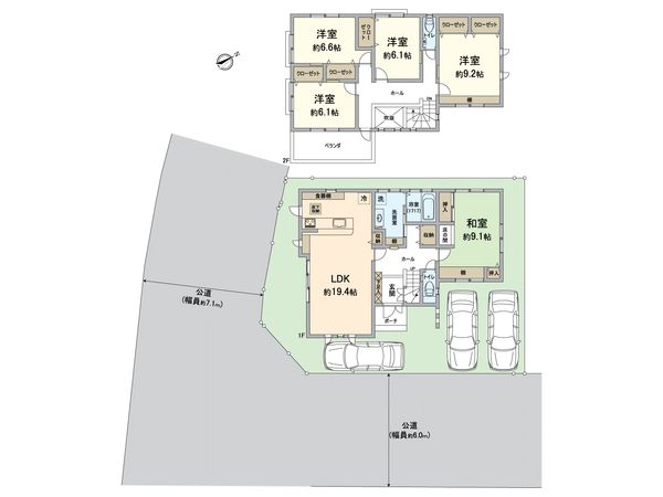 大津市月輪3丁目 間取図(平面図) 大津市月輪3丁目 間取図(平面図)