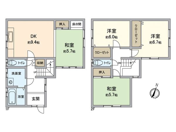 大津市大江6丁目 間取図(平面図) 大津市大江6丁目 間取図(平面図)