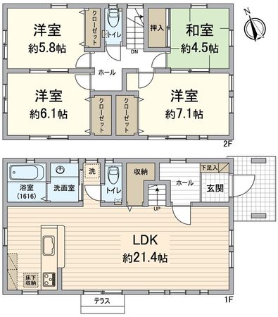 大津市際川3丁目 間取図(平面図) 大津市際川3丁目 間取図(平面図)