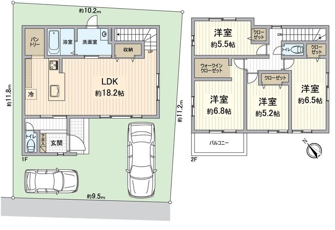 青地町2期3号地 間取図(平面図) 青地町2期3号地 間取図(平面図)