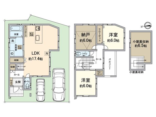 下坂本2丁目1期6-1号地 間取図(平面図) 下坂本2丁目1期6-1号地 間取図(平面図)