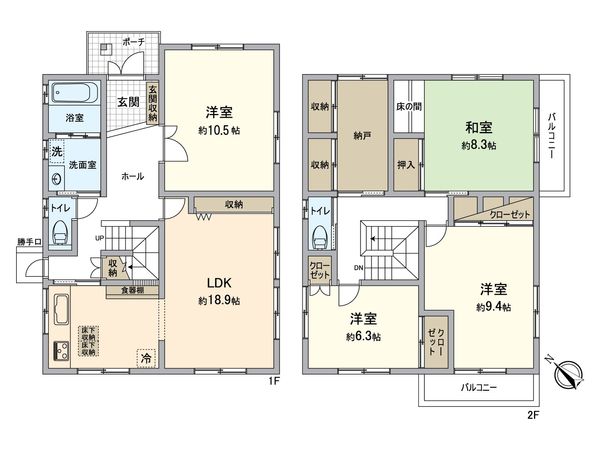 大津市大江3丁目 間取図(平面図) 大津市大江3丁目 間取図(平面図)