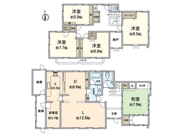 大津市滋賀里2丁目 間取図(平面図) 大津市滋賀里2丁目 間取図(平面図)