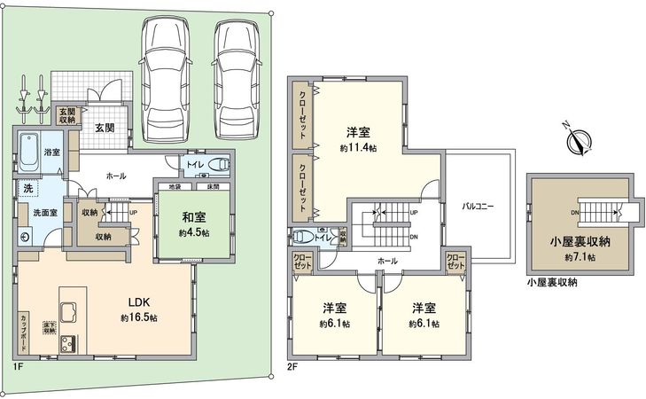西渋川2丁目24号地 間取図(平面図) 西渋川2丁目24号地 間取図(平面図)