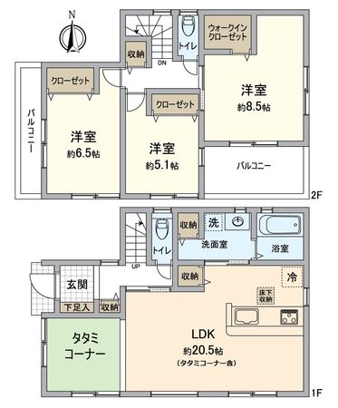 大津市御陵町2号地 間取図(平面図) 大津市御陵町2号地 間取図(平面図)