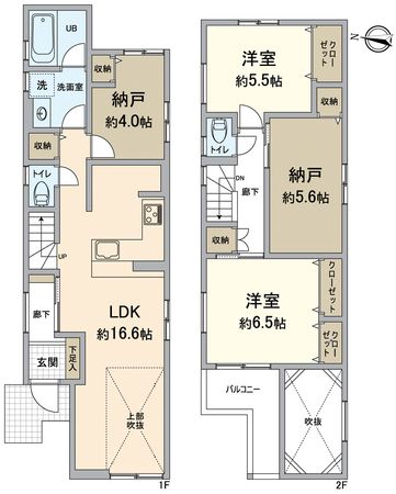 大津市中庄1丁目 A号棟 間取図(平面図) 大津市中庄1丁目 A号棟 間取図(平面図)