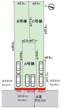 大津市中庄1丁目 全体区画図 大津市中庄1丁目 全体区画図
