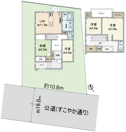 守山市守山2丁目 間取図(平面図) 間取図(平面図)