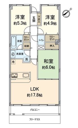 ウェスタ大津 間取図(平面図)