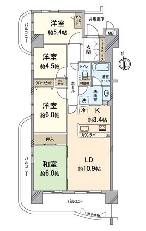 ルネ大津皇子が丘ロイヤルビュー 間取図(平面図) ルネ大津皇子が丘ロイヤルビュー 間取図(平面図)